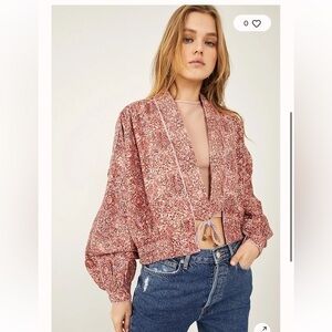 Free people Rosalina Floral Jacket